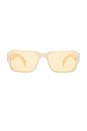 view 1 of 3 Pluto Sunglasses in Ivory & Golden Tint