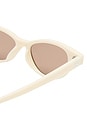 view 3 of 3 Cybeles Sunglasses in Ivory & Hazel Tint