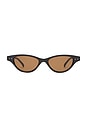 view 1 of 3 Cybeles Sunglasses in Black & Brown Mono