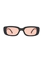 view 1 of 3 Ceres Sunglasses in Black & Cinnamon Tint