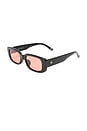 view 2 of 3 Ceres Sunglasses in Black & Cinnamon Tint