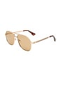 view 2 of 2 X Cleobella Cosmos Sunglasses in Gold & Tan Tint