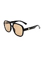 view 2 of 2 X Cleobella Whirlpool Sunglasses in Black & Tan Tint