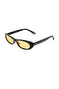view 2 of 2 Avior Sunglasses in Black & Amber Tint