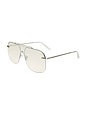 view 2 of 2 Venatici Sunglasses in Silver & Silver Grad Mirror