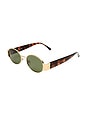 view 2 of 2 Mars Ii Sunglasses in Gold, Dark Tort, & Green Mono