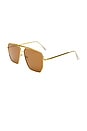 view 2 of 2 GAFAS DE SOL ASTEROID in Bright Gold & Brown Mono