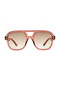 view 1 of 2 Whirlpool Sunglasses in Peach Quartz & Brown Grad