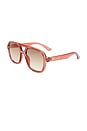 view 2 of 2 Whirlpool Sunglasses in Peach Quartz & Brown Grad