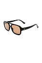 view 2 of 2 Aquarius Sunglasses in Black & Tan Tint