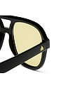 view 3 of 3 Whirlpool Sunglasses in Black & Amber Tint