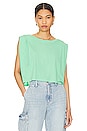 view 1 of 4 Zelie Pleated Muscle Tee in Spring Bud