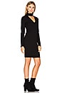 view 2 of 3 Long Sleeve Ribbed Dress in Black