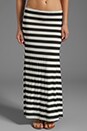 view 1 of 7 Stripe Maxi Skirt in Black/White in Black & White