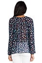view 3 of 5 Turtle Bay Blouse in Navy Aqua