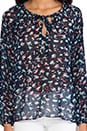 view 4 of 5 Turtle Bay Blouse in Navy Aqua