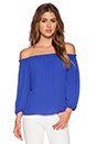 view 1 of 3 Off Shoulder Top in Monaco Blue