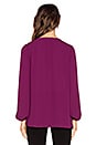 view 3 of 3 Lace Up Blouse in Plum Noir