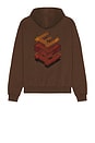 view 1 of 5 3D Print Mechanical E Hoodie in Brown