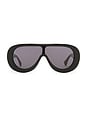 view 1 of 3 Navigator Sunglasses in Black & Grey Lens