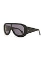 view 2 of 3 Navigator Sunglasses in Black & Grey Lens