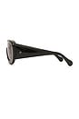 view 4 of 3 Navigator Sunglasses in Black & Grey Lens