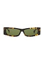 view 1 of 3 No. 1 Sunglasses in Tortoise & Green Lense