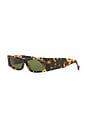 view 2 of 3 No. 1 Sunglasses in Tortoise & Green Lense