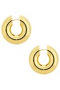 view 2 of 3 Jumbo Devon Hoop Earrings in Gold