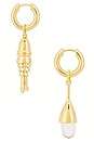 view 2 of 3 Costa Earrings in Gold