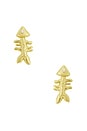 view 1 of 2 Sardine And Fishbone Earrings in Gold