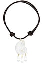 view 1 of 3 Cova Necklace in Brown & Clear