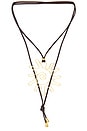view 1 of 3 Sun Wrap Necklace in Brown & Clear