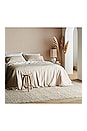 view 3 of 4 Full/Queen Signature Sateen Duvet Cover in Sand