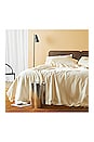 view 3 of 4 King/Cal King Sateen Solid Duvet Cover in Butter