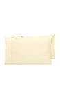 view 1 of 5 CONJUNTO DE FUNDA DE ALMOHADA SATEEN SOLID PILLOWCASE SET in Butter