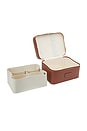 view 3 of 5 Duo Vanity Case in Ginger Brown