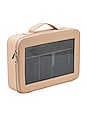 view 3 of 5 Medium Clear Cosmetic Divider Case in Blush