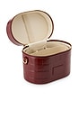 view 3 of 5 OVAL TOILETRY CASE 메이크업 백 in Burgundy Croc