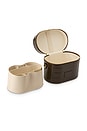 view 4 of 5 x REVOLVE Oval Toiletry Case in Espresso Croc