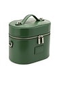 view 2 of 5 Oval Toiletry Case in Moss Lizard Print