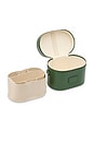 view 4 of 5 Oval Toiletry Case in Moss Lizard Print