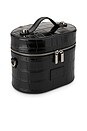 view 2 of 7 Oval Toiletry Case in Noir Croc