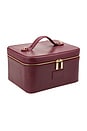 view 1 of 4 Vanity Case in Burgundy Lizard Print