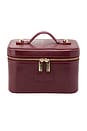 view 1 of 5 Mini Vanity Case in Burgundy Lizard Print