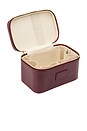 view 3 of 5 Mini Vanity Case in Burgundy Lizard Print