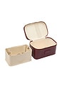 view 4 of 5 Mini Vanity Case in Burgundy Lizard Print