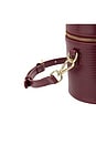 view 7 of 7 Oval Toiletry Case in Burgundy Lizard Print