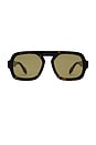 view 1 of 2 Jane Sunglasses in Dark Brown Tortoise & Olive Green