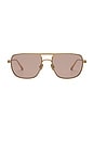 view 1 of 3 GAFAS DE SOL JANE in Gold & Amber